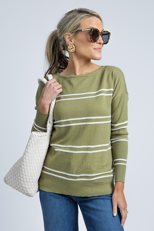 Boat Neck Stripe Sweater, Sage - 4K7A5905- (6)p.jpg